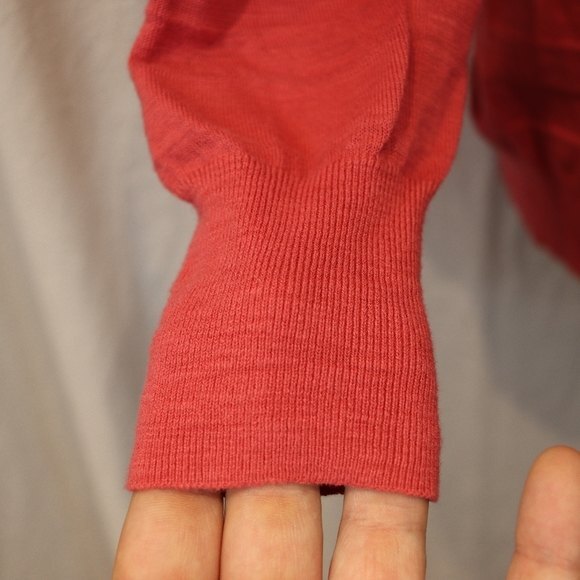 Banana Republic Pink Ruffle Cardy Cardigan Sweater Striped XL - Picture 4 of 12